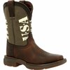 Durango Lil' Rebel by Little Kids' Army Western Boot, BROWN/ARMY GREEN, M, Size 8 DBT0232C